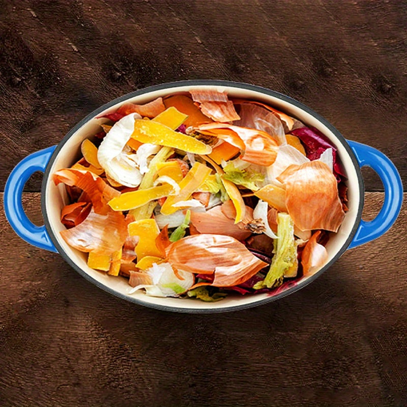 4.5 Quart Dutch Oven with Lid - Heavy-Duty Cast Iron Cooker, 500°F High-Temperature Oven-Safe, Non-Stick Enamel Coating, 4.5 Quart Capacity, Includes 2 Heat-resistant Triangular Lids - Ideal For Baking, Stewing, Braising