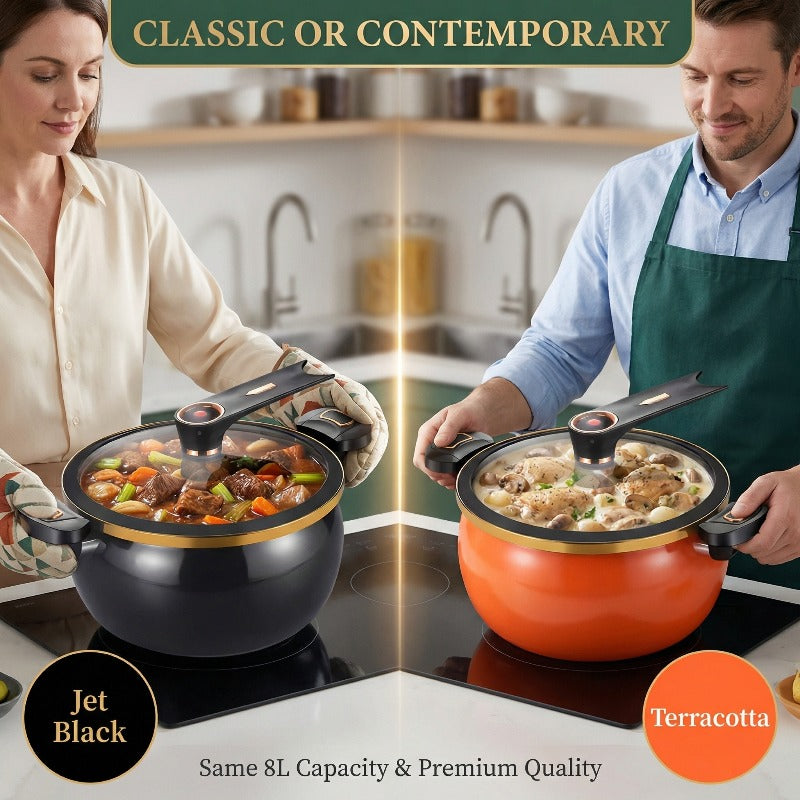 Sturdy Cast Iron Enamel Cookware Featuring Dual Handles - A Non-Stick Soup Pot Designed for Induction Stoves, Perfect for Home Use with a Large Capacity, Great for Baking, Frying, And Quick Cooking, As Well As for Stewing, Making Soups, And Braising