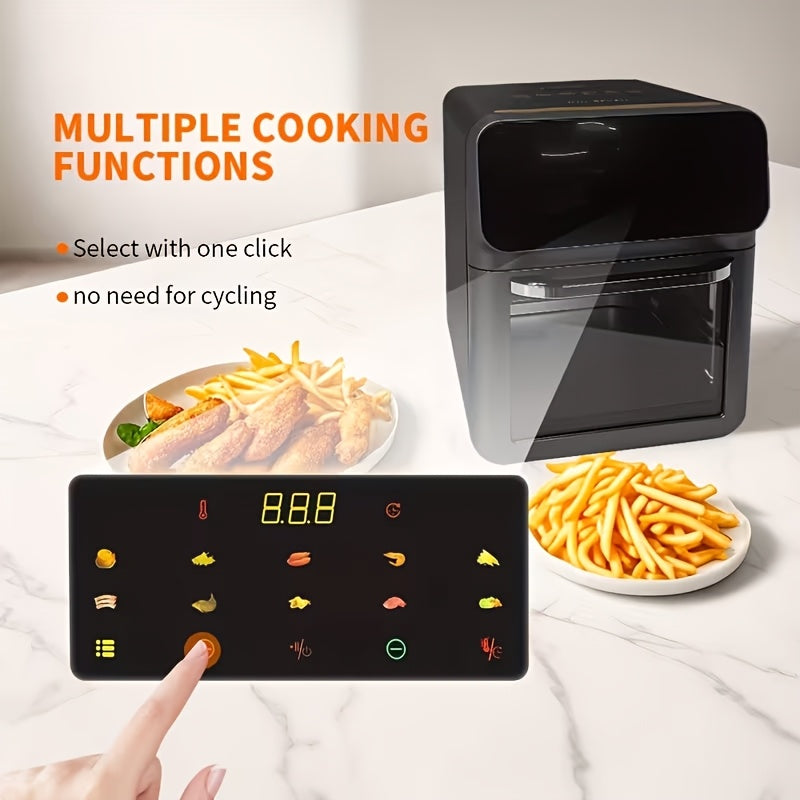 2.64gal Air Fryer for Home Use, Smart Timing Oven, Essential for Family & Friends Gatherings, No Need to Flip, Oil-Free & Low-Fat, Healthy & Crispy, Multi-Functional, Easy to Disassemble & Clean, Quick Cooking, Must-Have for Kitchen Novices