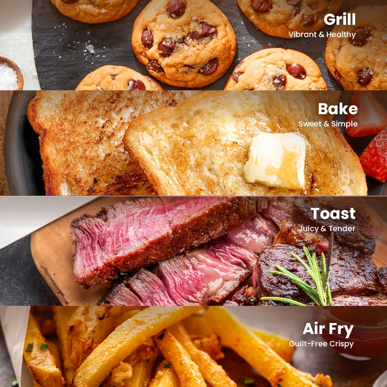 Glass Air Fryer, Portable AirFryer with Dual Bowl Design (4.5QT + 1.8QT), 4 Cooking Modes, Adjustable Temperature Control, Dishwasher Safe, Less Oil, Crisp, Grill, Bake, Roast