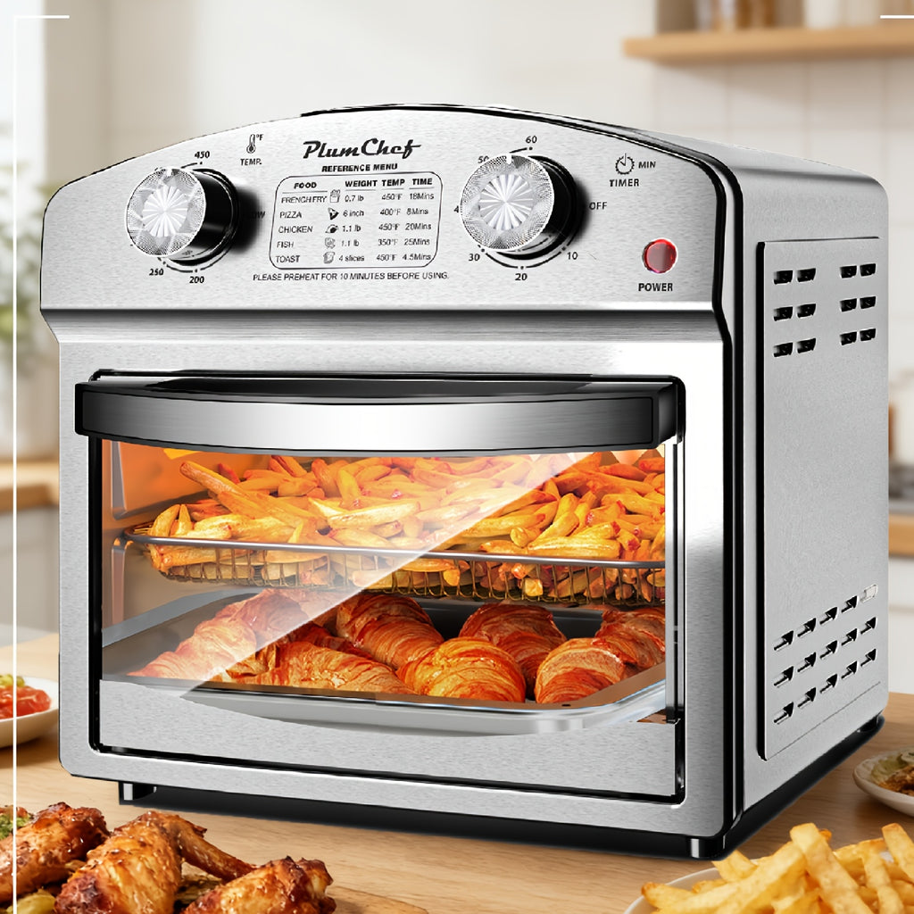 Multifunctional Air Fryer Oven with 4 Preset Modes, 1500W Fast Heating, 360° Hot Air Circulation, Easy Control & Cleaning, Complete Accessories for Healthy Home Cooking