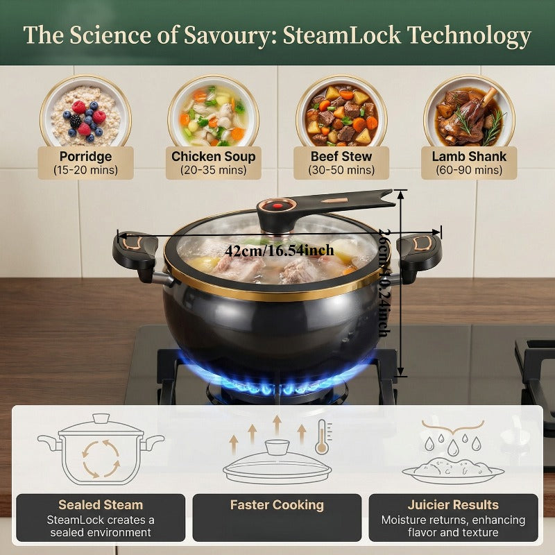 Sturdy Cast Iron Enamel Cookware Featuring Dual Handles - A Non-Stick Soup Pot Designed for Induction Stoves, Perfect for Home Use with a Large Capacity, Great for Baking, Frying, And Quick Cooking, As Well As for Stewing, Making Soups, And Braising