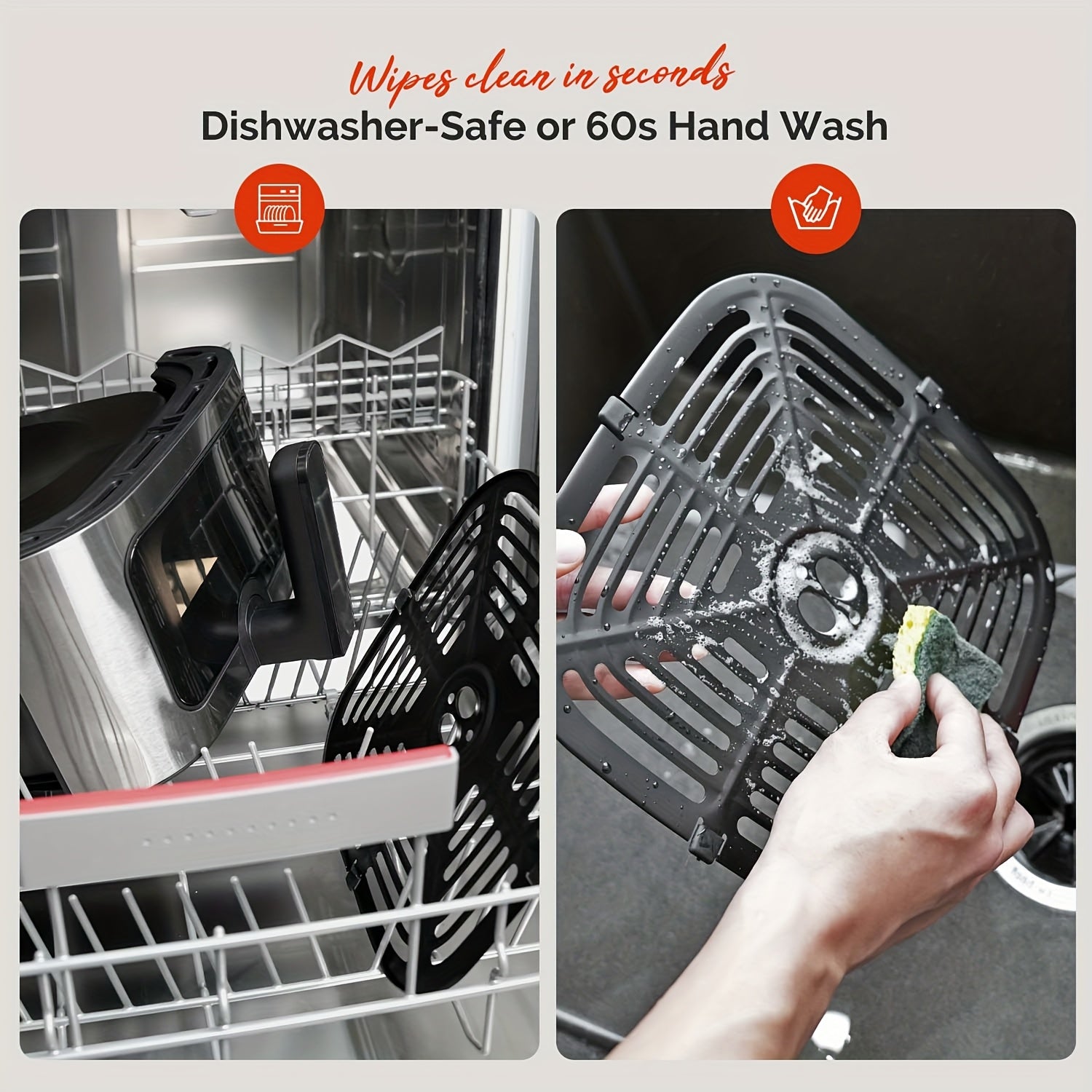 Air Fryer, 8.5QT Large Capacity 1500W, Smart Touch Screen with 10 Preset Functions, Non-stick Coating for Easy Cleaning, Suitable for 5-6 People, Kitchen Accessories, Toaster Oven, Deep Fryer