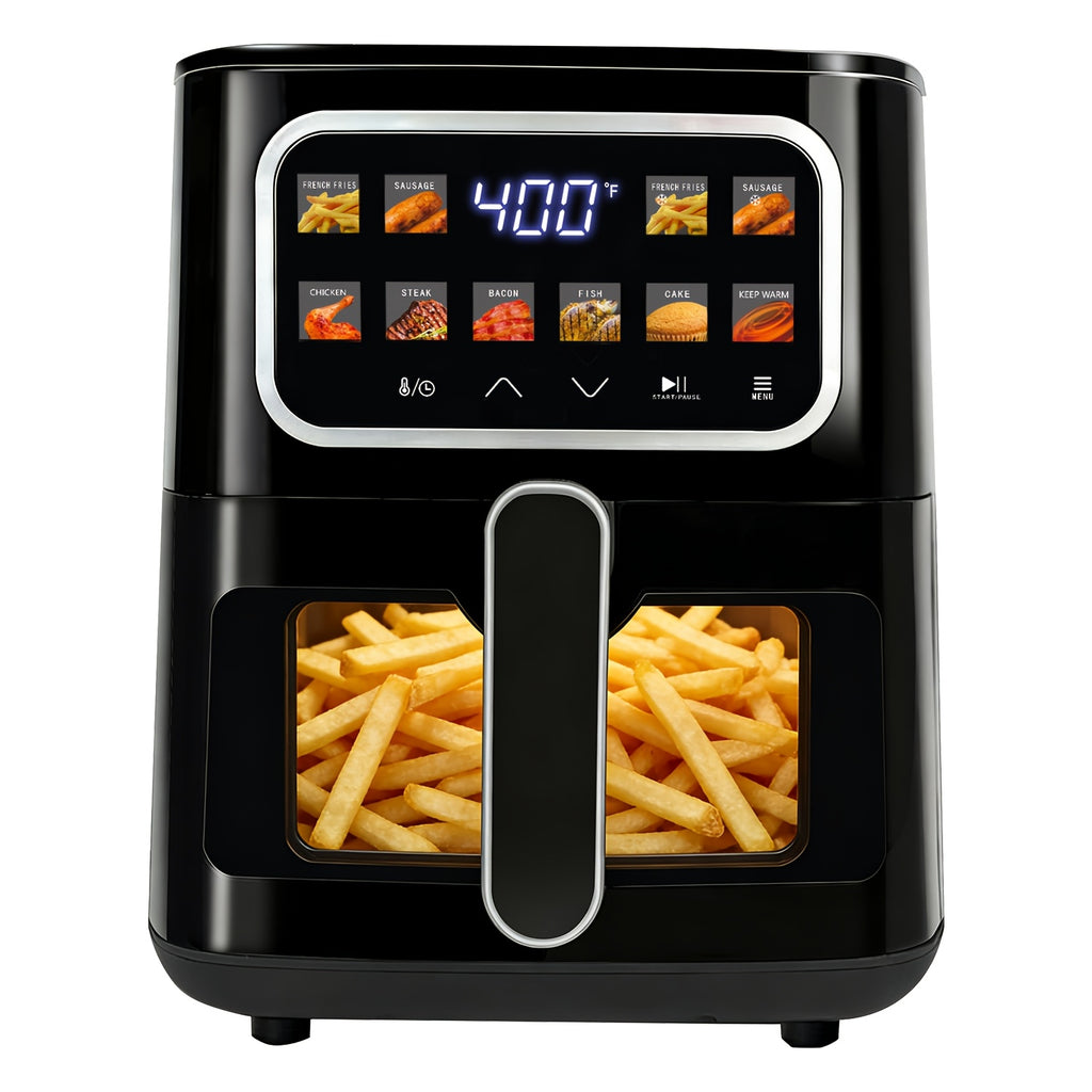 Miraston'S 5QT Digital Air Fryer Features a Viewing Window, 10 Convenient One-Touch Presets for Both Fresh And Frozen Foods, a Dishwasher-Safe Nonstick Basket, And a Compact Design Suitable for Meals for 3 to 4 People, All in Black