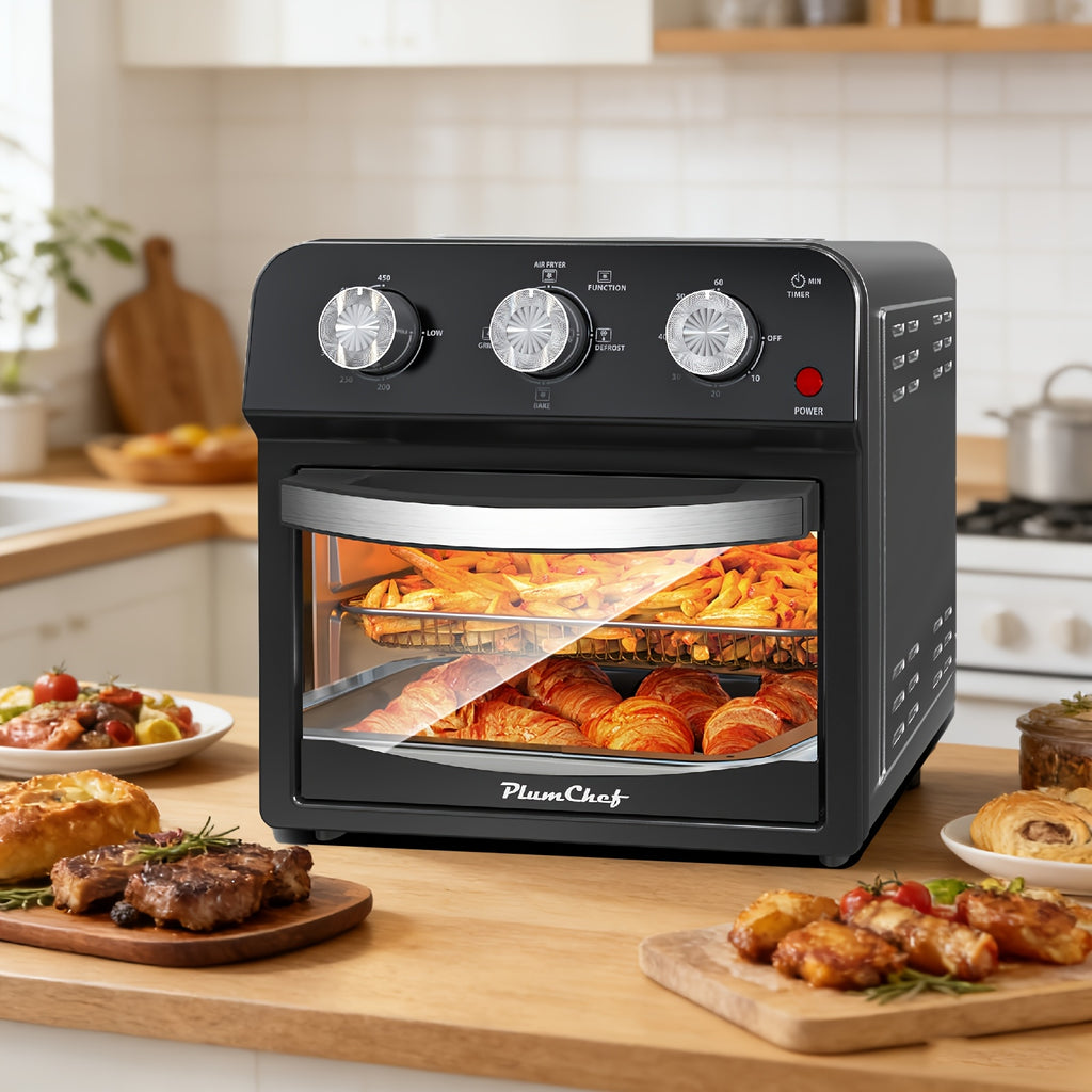 All-in-1 Multifunctional Air Fryer Oven with 360° Hot Air Circulation, Healthy Low Oil Cooking, Precise Knob Control for Home Baking Frying