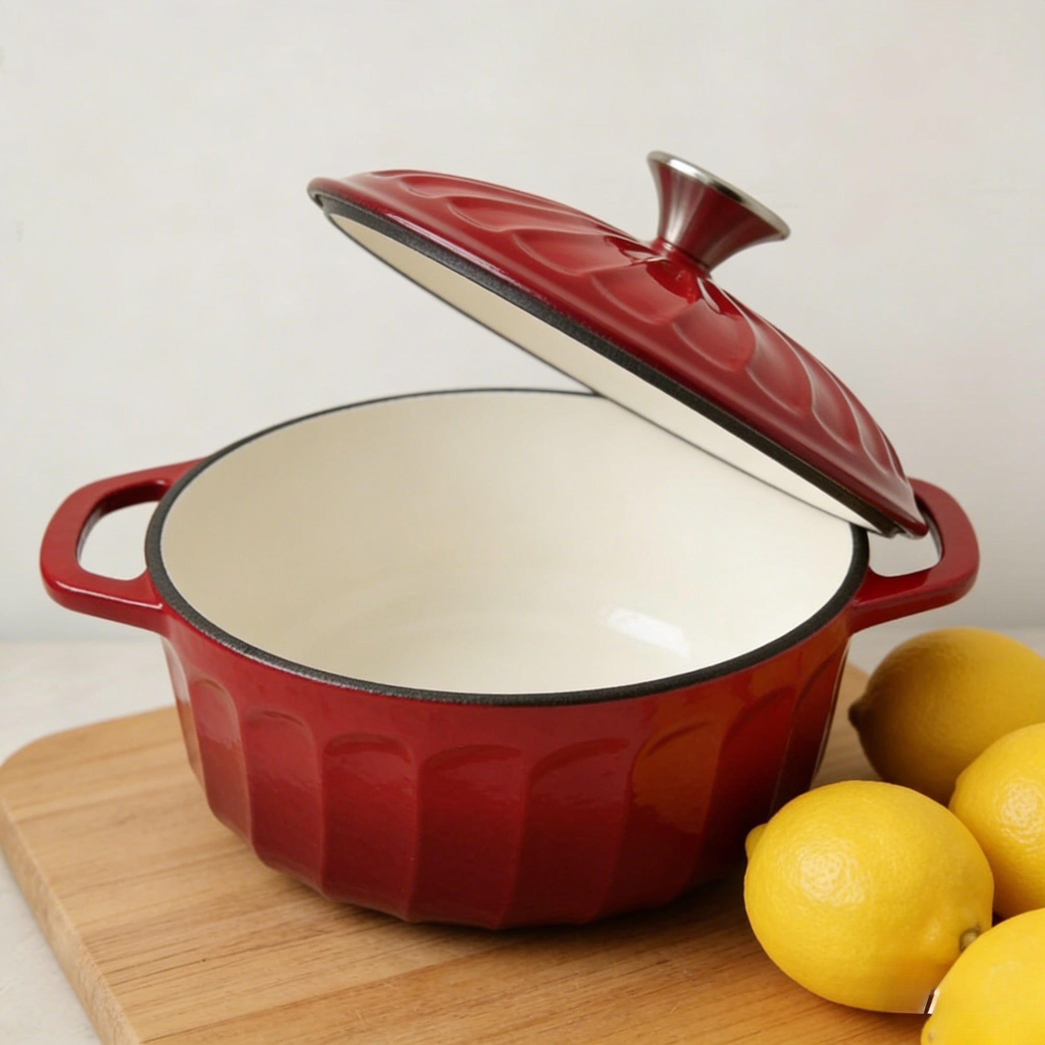 Cast Iron Dutch Pot - 4-quart Non-stick Enamel Casserole Round Pot with Lid, Oven-safe, Double Handles, Stew Pot, Suitable for Cooking, Baking And Serving