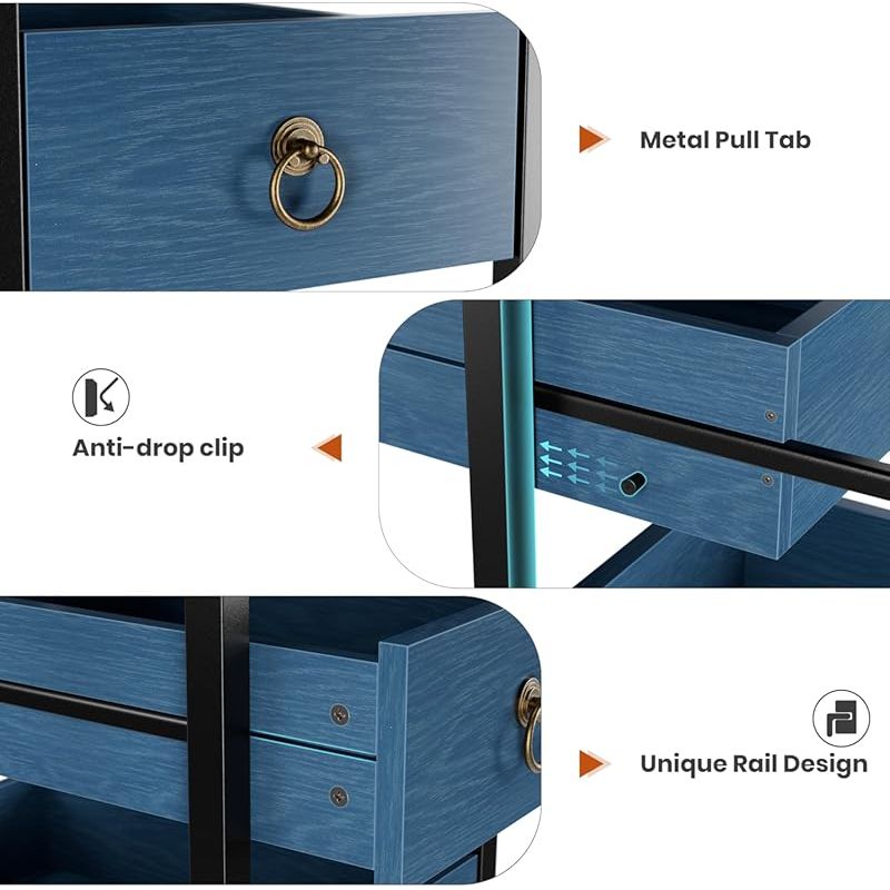 Five-Tier Narrow Kitchen Shelf Unit with Pull-Out Drawers - Multifunctional Metal Storage Rack, Space-Saving Snack Display Organizer for Dining Room, Living Room, Bedroom