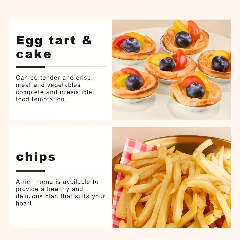 2.64gal Air Fryer for Home Use, Smart Timing Oven, Essential for Family & Friends Gatherings, No Need to Flip, Oil-Free & Low-Fat, Healthy & Crispy, Multi-Functional, Easy to Disassemble & Clean, Quick Cooking, Must-Have for Kitchen Novices