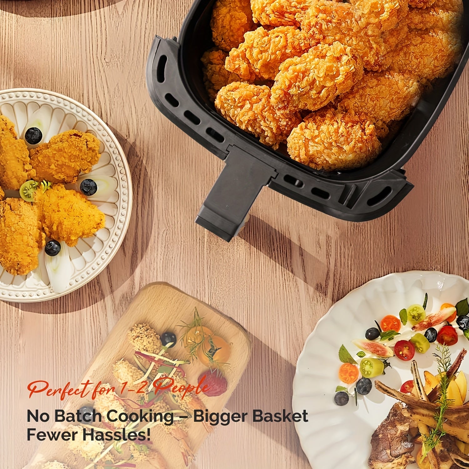 Air Fryer, 8.5QT Large Capacity 1500W, Smart Touch Screen with 10 Preset Functions, Non-stick Coating for Easy Cleaning, Suitable for 5-6 People, Kitchen Accessories, Toaster Oven, Deep Fryer