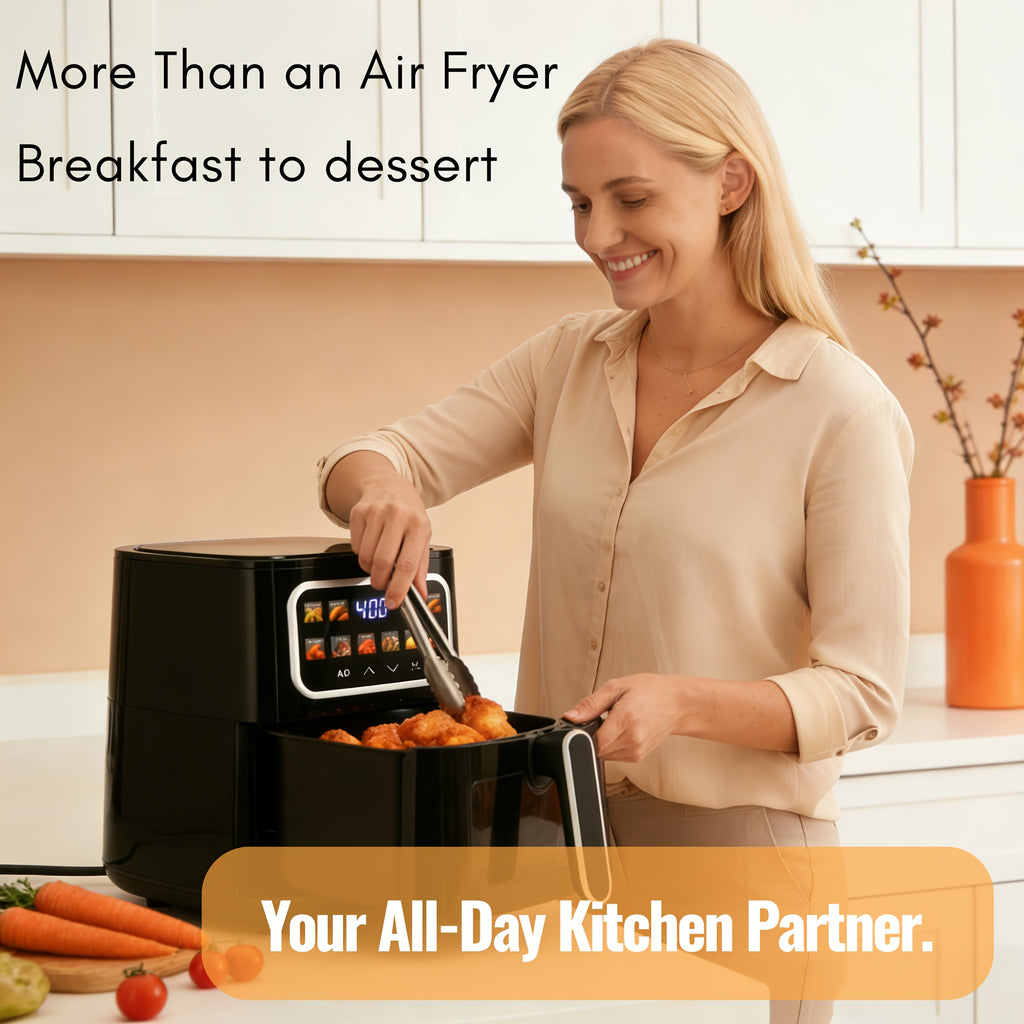 Miraston'S 5QT Digital Air Fryer Features a Viewing Window, 10 Convenient One-Touch Presets for Both Fresh And Frozen Foods, a Dishwasher-Safe Nonstick Basket, And a Compact Design Suitable for Meals for 3 to 4 People, All in Black
