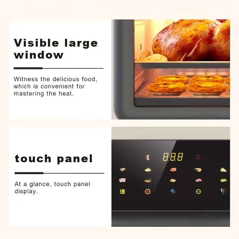 2.64gal Air Fryer for Home Use, Smart Timing Oven, Essential for Family & Friends Gatherings, No Need to Flip, Oil-Free & Low-Fat, Healthy & Crispy, Multi-Functional, Easy to Disassemble & Clean, Quick Cooking, Must-Have for Kitchen Novices