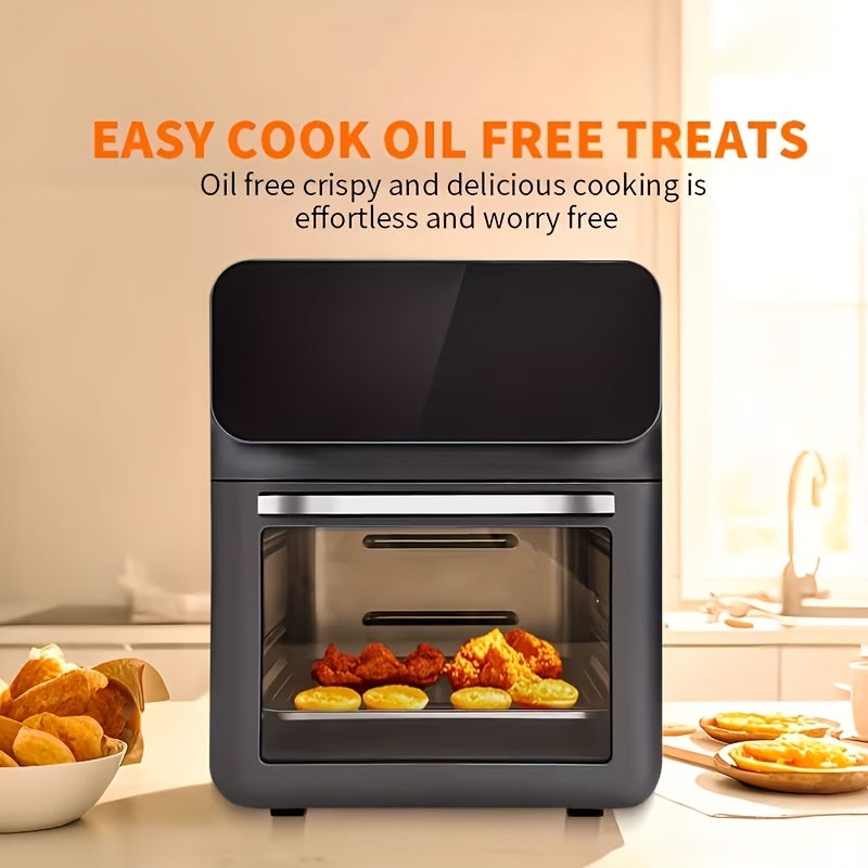 2.64gal Air Fryer for Home Use, Smart Timing Oven, Essential for Family & Friends Gatherings, No Need to Flip, Oil-Free & Low-Fat, Healthy & Crispy, Multi-Functional, Easy to Disassemble & Clean, Quick Cooking, Must-Have for Kitchen Novices